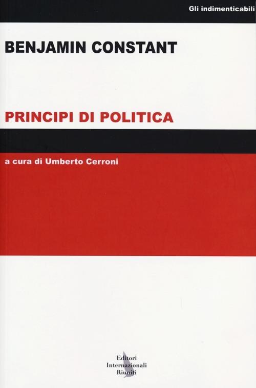 Principi di politica - Benjamin Constant - copertina