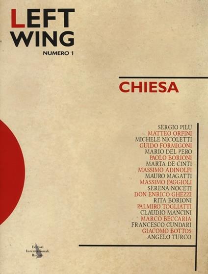 Left wing. Vol. 1: Chiesa. - copertina