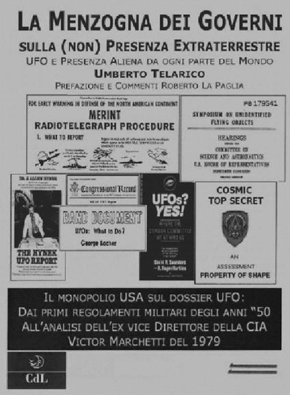La menzogna dei governi sulla non presenza extraterrestre - Umberto Telarico - copertina
