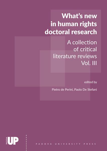 What's new in human rights doctoral research. A collection of critical literature reviews. Vol. 3 - copertina
