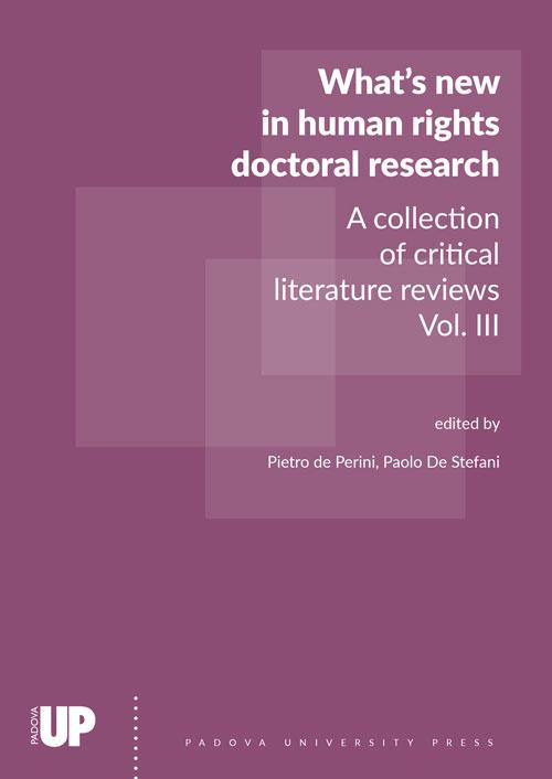 What's new in human rights doctoral research. A collection of critical literature reviews. Vol. 3 - copertina