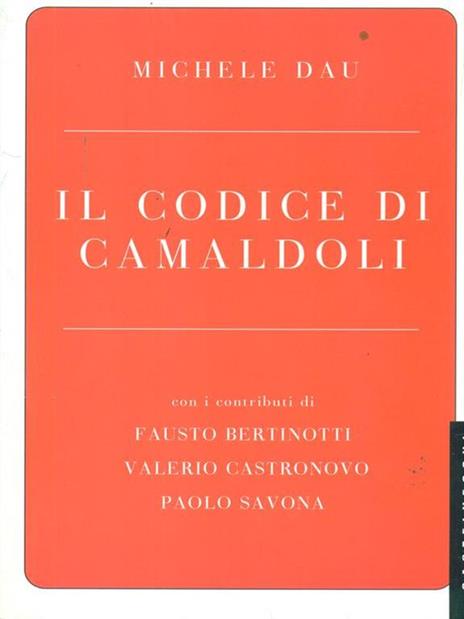 Il codice di Camaldoli - Michele Dau - copertina