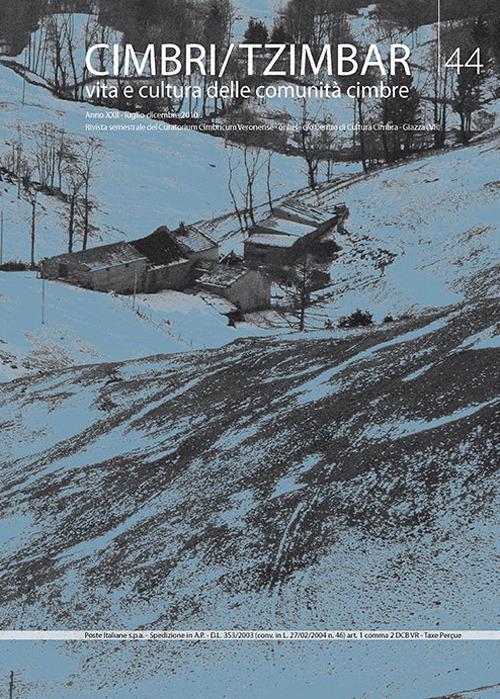 Cimbri-Tzimbar. Vita e culture delle comunità cimbre. Vol. 44 - copertina