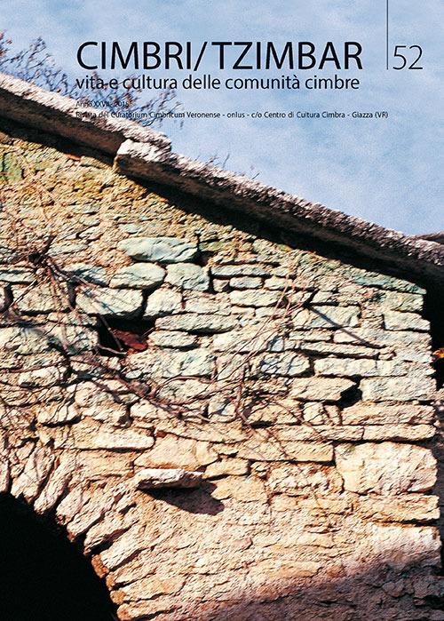 Cimbri-Tzimbar. Vita e culture delle comunità cimbre. Vol. 52 - copertina