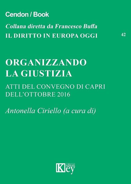 Organizzando la giustizia. Atti del convegno (Capri, ottobre 2016) - copertina