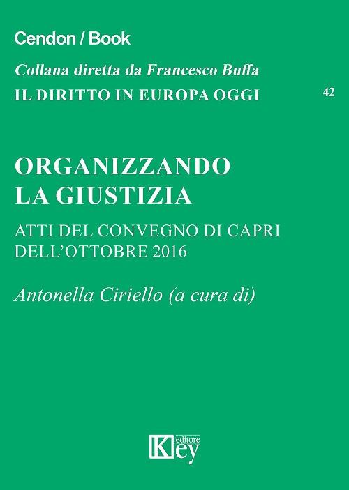 Organizzando la giustizia. Atti del convegno (Capri, ottobre 2016) - copertina