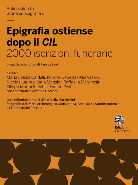 Epigrafia ostiense dopo il CIL. 2000 iscrizioni funerarie. Ediz. critica - copertina