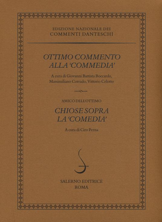 Ottimo commento alla «Commedia»-Chiose sopra la «Comedia» - copertina