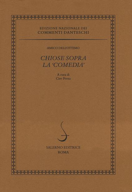Chiose sopra la «Comedia» - copertina