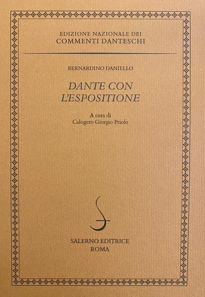 Dante con l'Espositione - Bernardino Daniello - copertina