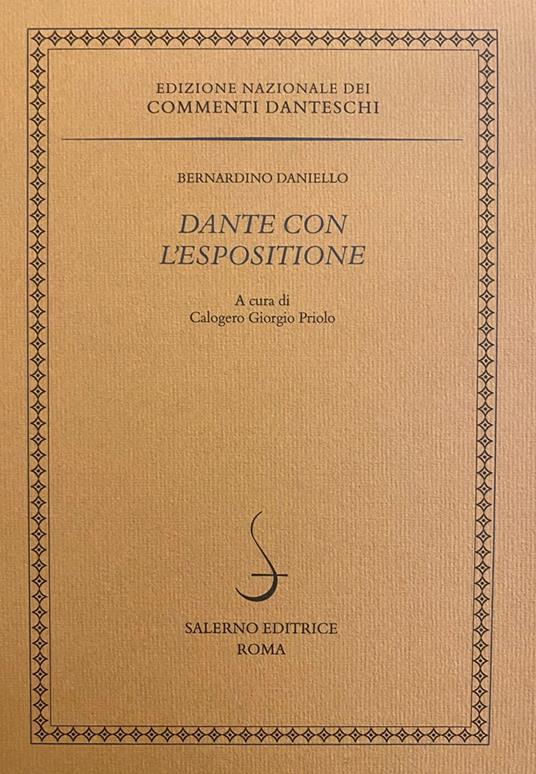 Dante con l'Espositione - Bernardino Daniello - copertina