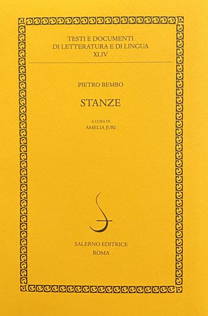 Stanze - Pietro Bembo - copertina