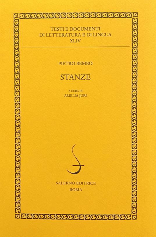 Stanze - Pietro Bembo - copertina