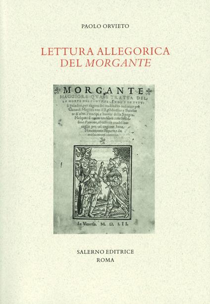 Lettura allegorica del Morgante - Paolo Orvieto - copertina