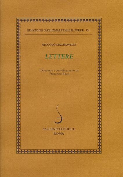 Lettere. Vol. 1-2-3 - Niccolò Machiavelli - copertina