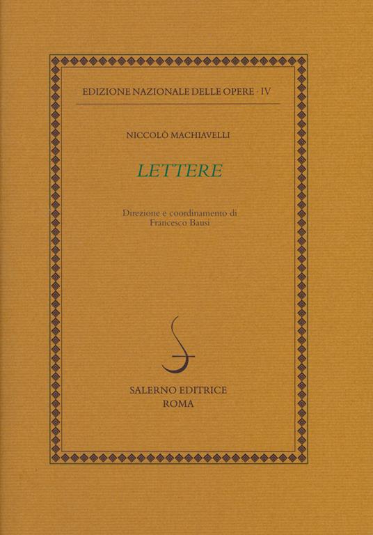 Lettere. Vol. 1-2-3 - Niccolò Machiavelli - copertina