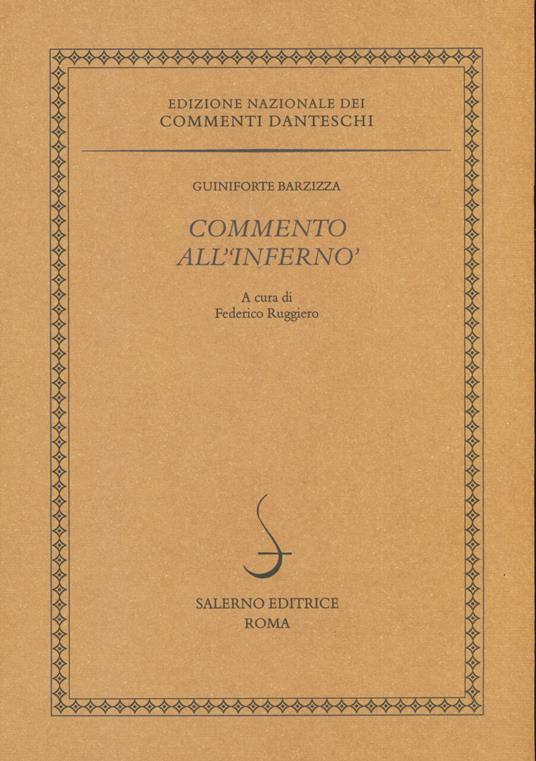 Commento all'«Inferno» - Guiniforte Barzizza - copertina