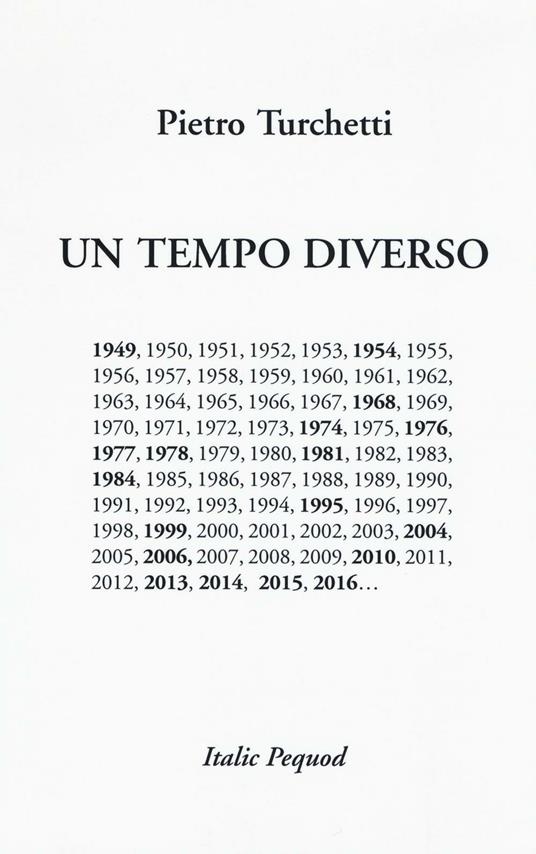 Un tempo diverso - Pietro Turchetti - copertina