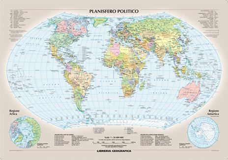 Planisfero fisico e politico - 2