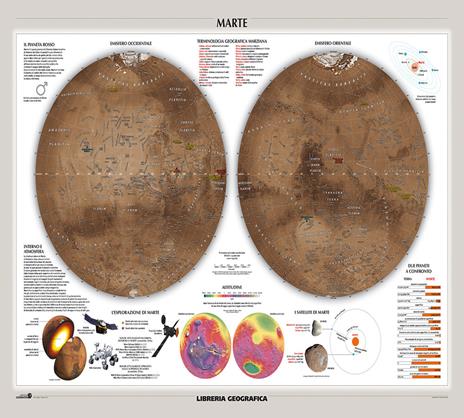 Marte. Luna. Carta murale astronomica - copertina