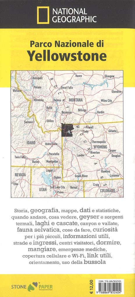 Yellowstone National Park. Carta e guida turistica. 1:125.000 - 2