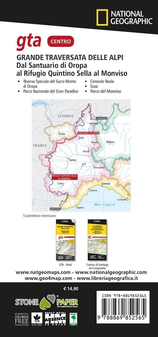 Grande traversata delle Alpi 1:25.000. Vol. 2: GTA centro. Dal santuario di Oropa al rifugio Quintino Sella al Monviso - 3