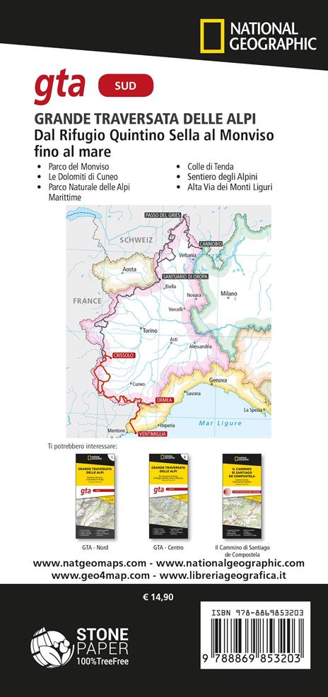 Grande traversata delle Alpi 1:25.000. Vol. 3: GTA Sud. Dal rifugio Quintino Sella al Monviso fino al mare - 3