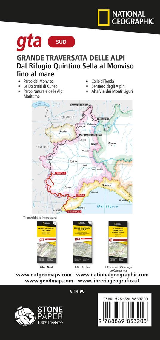 Grande traversata delle Alpi 1:25.000. Vol. 3: GTA Sud. Dal rifugio Quintino Sella al Monviso fino al mare - 3