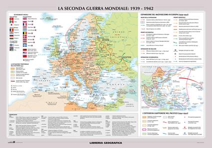 La seconda guerra mondiale. Carta murale storica doppia - copertina