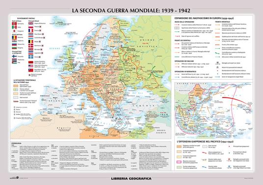 La seconda guerra mondiale. Carta murale storica doppia - copertina