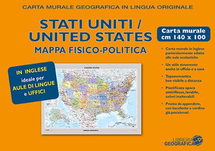 Stati Uniti d'America. Carta murale - copertina