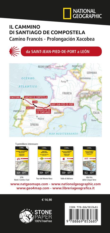 Cammino di Santiago de Compostela 1:50.000. Vol. 1: Da Saint-Jean-Pied-de-Port a Leon - 3
