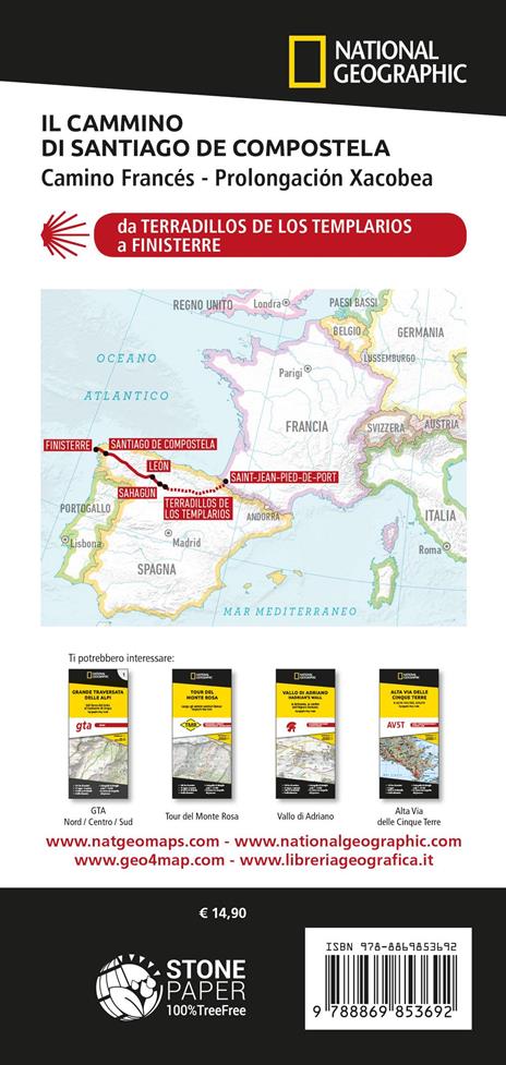 Cammino di Santiago de Compostela 1:50.000. Vol. 2: Da Leon a Finisterre - 3