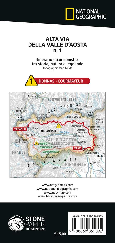 Alta via della Valle d'Aosta n. 1. Itinerario escursionistico tra storia, natura e leggende. Donnas - Courmayeur - 3