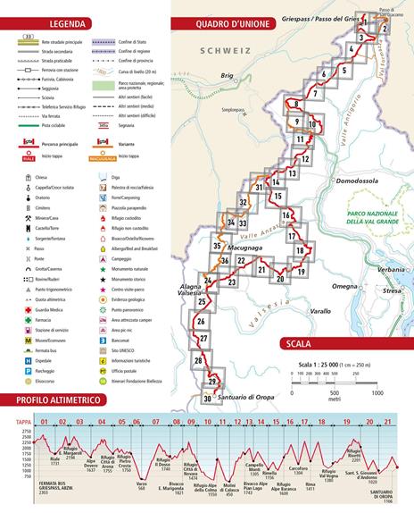 Grande traversata delle Alpi 1:25.000. Vol. 1: GTA Nord. Dal Passo del Gries al Santuario di Oropa - 2