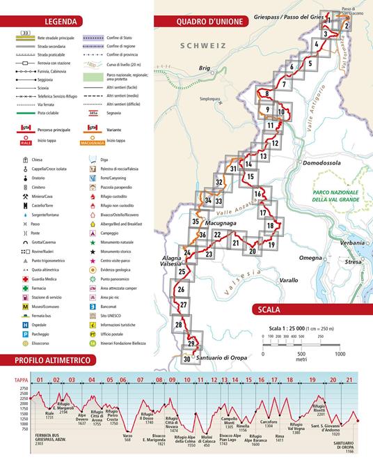 Grande traversata delle Alpi 1:25.000. Vol. 1: GTA Nord. Dal Passo del Gries al Santuario di Oropa - 2
