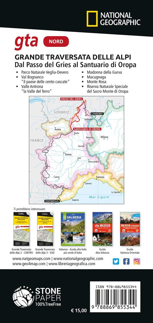 Grande traversata delle Alpi 1:25.000. Vol. 1: GTA Nord. Dal Passo del Gries al Santuario di Oropa - 3