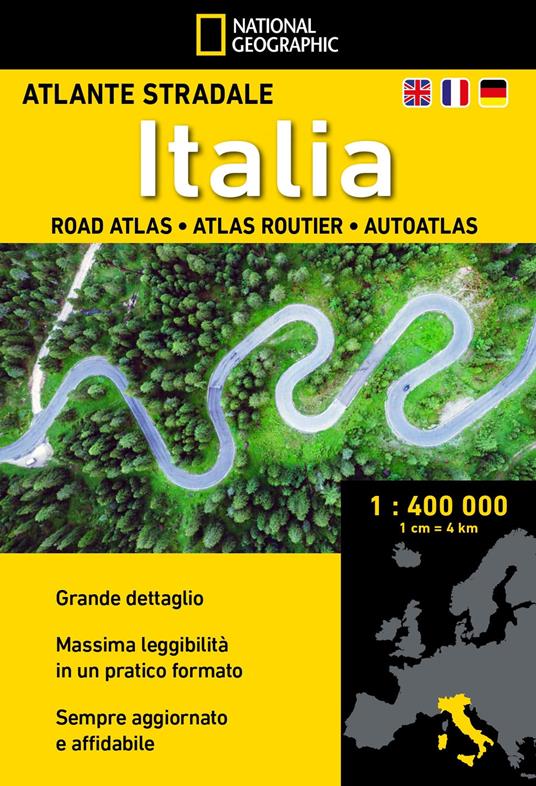 Atlante stradale Italia 1:400.000. Ediz. inglese, francese e tedesca - copertina