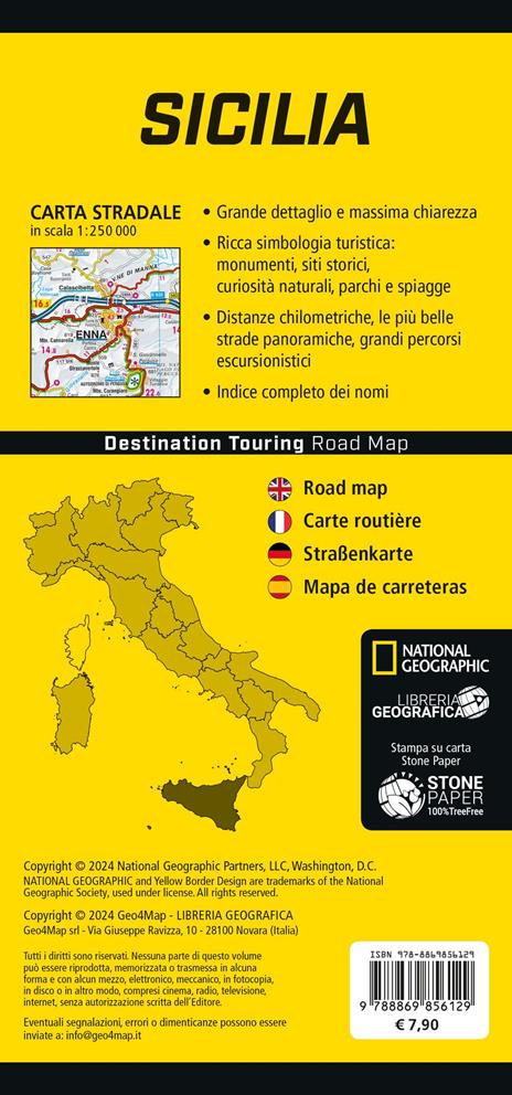 Sicilia. Road Map. Destination Touring 250.000 - 3