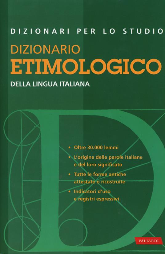  Dizionario Etimologico. Studio (Grande Distribuzione) -  Tristano Bolelli - copertina