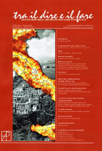 Tra il dire e il fare. Notiziario dell'Archivio Osvaldo Piacentini - copertina