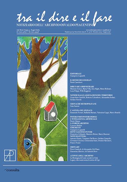 Tra il dire e il fare. Notiziario dell'Archivio Osvaldo Piacentini (2025-2026). Ediz. illustrata. Vol. 30-31: Dicembre 2025-giugno 2026 - copertina