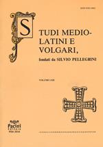 Studi mediolatini e volgari (2016). Vol. 62