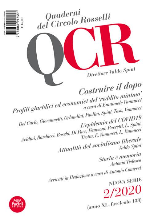 QCR. Quaderni del Circolo Fratelli Rosselli (2020). Vol. 2: Costruire il dopo. - copertina
