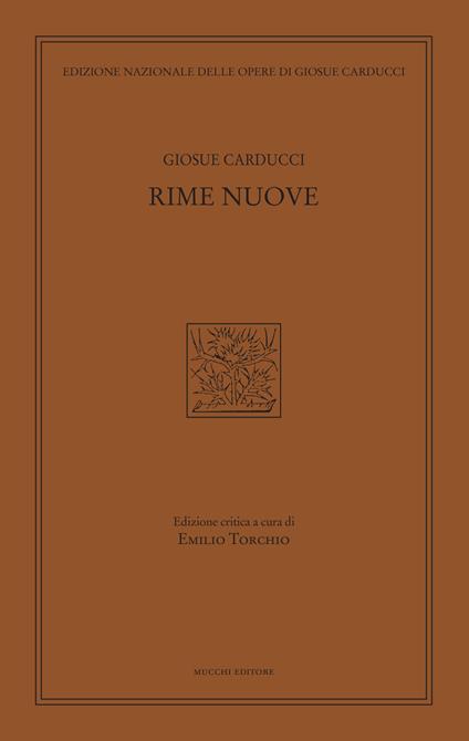 Rime nuove - Giosuè Carducci - copertina