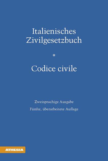 Italienisches Zivilgesetzbuch-Codice civile - copertina