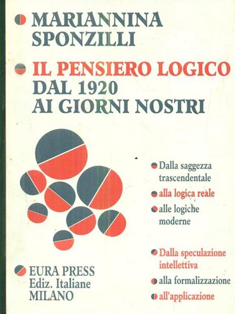 Il pensiero logico dal 1920 ai giorni nostri - Mariannina Sponzilli - copertina