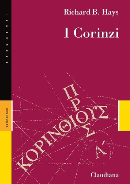 I Corinzi - Richard B. Hays - copertina