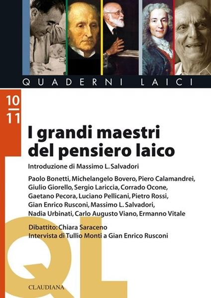 I grandi maestri del pensiero laico - Michelangelo Bovero,Piero Calamandrei,Giulio Giorello - copertina