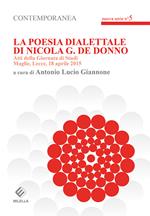 La poesia dialettale di Nicola G. De Donno. Atti della Giornata di studi (Maglie, 18 aprile 2015)